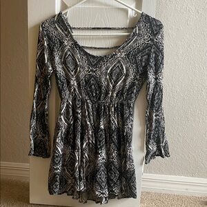 Love Culture Black and White Mini Dress